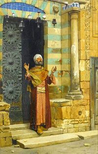 · El Tesoro Oculto · Relatos Sufíes · Relatos de la Tradición Unánime · Ludwig Deutsch (1855-1935) · At the door of the mosque · En la puerta de la mezquita ·