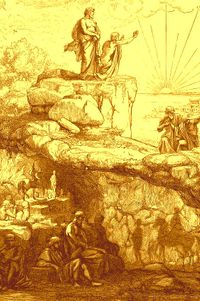 · La Alegoría de la Caverna · Libro VII · La República de Platón ·Grabado de1855 ·